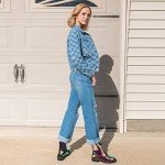 Colorful Glitter Combat Boots for Women