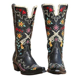 Floral Embroidered Cowgirl Boots for Women
