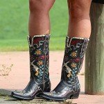 Floral Embroidered Cowgirl Boots for Women