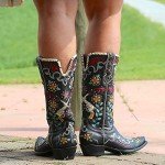 Floral Embroidered Cowgirl Boots for Women