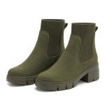 Colorful Women's Chunky Heel Chelsea Ankle Boots