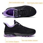 Colorful Women's Fashion Sneakers - Black & Purple