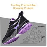 Colorful Women's Fashion Sneakers - Black & Purple