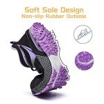 Colorful Women's Fashion Sneakers - Black & Purple