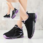 Colorful Women's Fashion Sneakers - Black & Purple