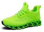 Men's Breathable Slip-On Running Shoes - Fluorescent Green