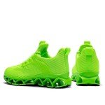 Men's Breathable Slip-On Running Shoes - Fluorescent Green