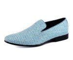 Men's Sparkly Metallic Tuxedo Slip-On Shoes