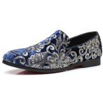 Venshine Men's Lightweight Blue Slip-On Loafers