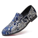 Venshine Men's Lightweight Blue Slip-On Loafers