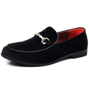 Colorful Suede Loafers with Copper Chain for Men