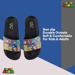 Colorful Nintendo Mario Slide Sandals for Men