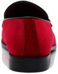 Men's Red Slip-On Moccasins with Buckle