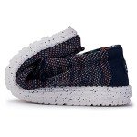 Hey Dude Wallysox MOC Toe Shoes, Blue Orange