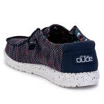 Hey Dude Wallysox MOC Toe Shoes, Blue Orange