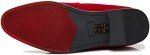 Men's Red Slip-On Moccasins with Buckle