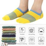 8 Pairs Colorful No Show Socks for Men