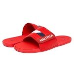 Nautica Men's Adjustable Red Athletic Slide Sandals