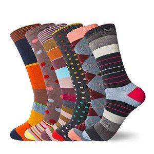 Funky Colorful Men's Dress Socks - Size 10-13