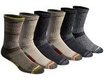 Eddie Bauer Men's Colorful Moisture Control Socks (6 Pairs)