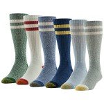 Men's Retro Stripe Crew Socks - 6 Pairs