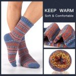 Cooplux Colorful Thermal Wool Socks for Men (5 Pairs)