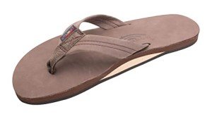 Rainbow Sandals: Vibrant Leather Men's Flip Flops