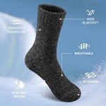 Men's Thick Merino Wool Hiking Socks - 5 Pairs