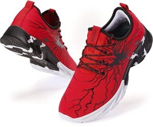 Men's Red BRONAX Colorful Athletic Sneakers Size 13