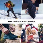 Men's Thick Merino Wool Hiking Socks - 5 Pairs
