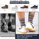 Cooplux Colorful Thermal Wool Socks for Men (5 Pairs)