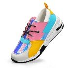 Colorful Women's High Heel Wedge Sneakers