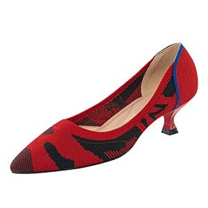 Bright Red Kitten Heels for Women’s Special Occasions