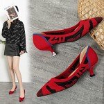 Bright Red Kitten Heels for Women’s Special Occasions