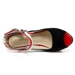 Colorful Ankle Strap Heeled Sandals for Women