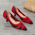 Bright Red Kitten Heels for Women’s Special Occasions