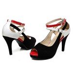 Colorful Ankle Strap Heeled Sandals for Women