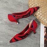Bright Red Kitten Heels for Women’s Special Occasions