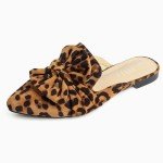 Colorful Leopard Print Pointed Toe Women’s Mules