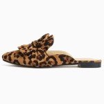 Colorful Leopard Print Pointed Toe Women’s Mules