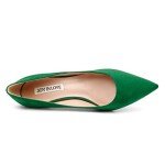 Joy in Love Green Kitten Heel Pumps for Women