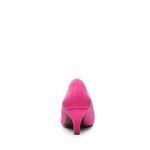 Fuchsia Suede Low Heel Wedding Pumps for Women