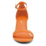 Colorful Chunky Heel Ankle Strap Sandals