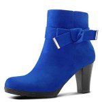 Colorful Chunky Heel Ankle Booties for Women