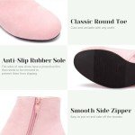 Stylish Pink Ankle Boots with Side Zippers