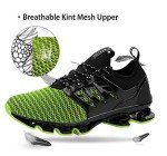 Stylish Men's Green Breathable Tennis Sneakers Size 12