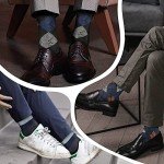 Fandecie Men's Funky Colorful Crew Socks - 6 Pairs