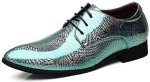 Men's Glittery Green Loafers for Dressy Occasions
