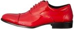 Red Patent Gala Tuxedo Oxford Shoes for Men