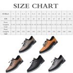 Men's Orange Leather Business Casual Oxford Shoes